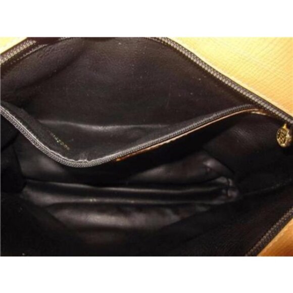 Fendi Vintage Purse Black Grey Camel Coated Canvas And Leather - Picture 3 of 5